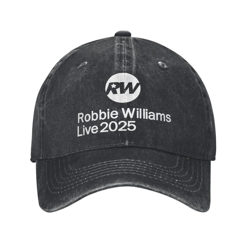 Robbie Williams Live Concert Baseball Men Women Distressed Cotton Sun Cap RW Singer Outdoor Workouts Adjustable Hats