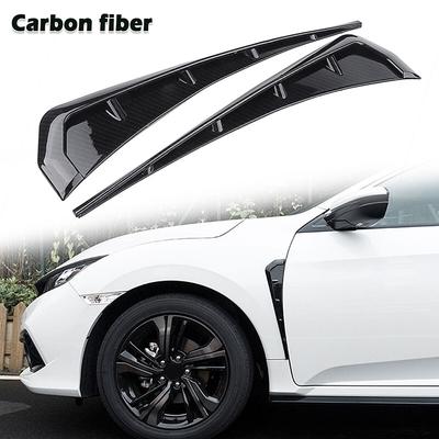 Carbon Fiber Black Exterior Car Fender Side Vent Air Wing Trim Cover Universal