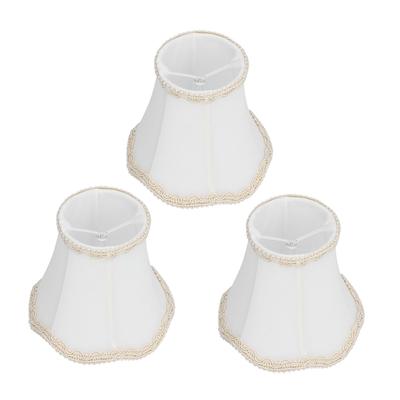3Pcs Fabric Lamp Shade E14 Clip On Wall Lamp Candle Chandelier Lampshade Interior Decoration White