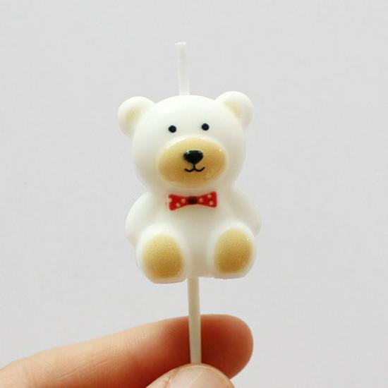 Korean Cute Cartoon Little Bear Birthday Candle Cake Decoration