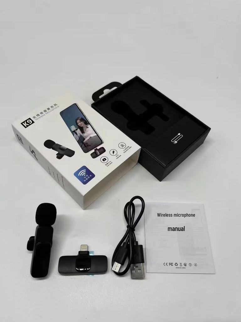 Wireless Lavalier Microphone with Intelligent Noise Reduction for Live Streaming, Vlogging, and Video Recording