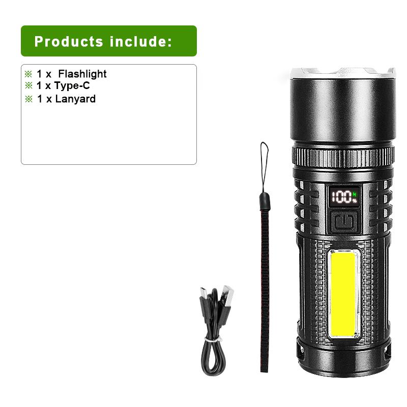 

2024 Новый Белый Лазерный Фонарик Встроенный Аккумуляторный Перезаряжаемый Фонарь Водонепроницаемый Уличный Светильник Кемпинговый Фонарь built-in battery