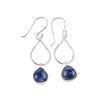 Sodalite Gemstone 925 Sterling Silver Jewelry Handmade Earrings 1.90" For Women EE-19-26