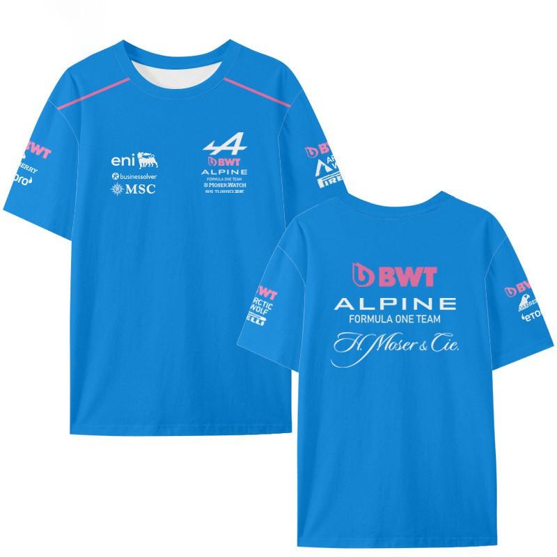 Alpine F1 Team 2026 Fan T-Shirt Mens Short Sleeve Quick Dry Breathable Cotton Blend Casual Tee
