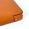 HERMES Azap Integral Long wallet Zip Around Long Wallet Leather Orange