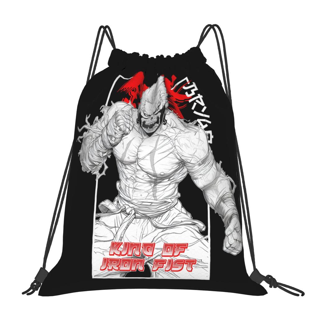 Custom T-Tekkenes Drawstring Bag Women Men Lightweight Beat 'em Up Sports Gym Storage Backpack