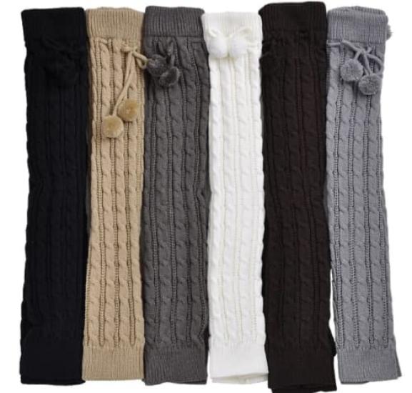 Folove Fluffy Long Knit Leg Cold Loose Ankle Perfect for and Warmers, Protection, Women's Thigh-Length Socks, Cute, Warm, Stylish, Warmers, Stretchy,