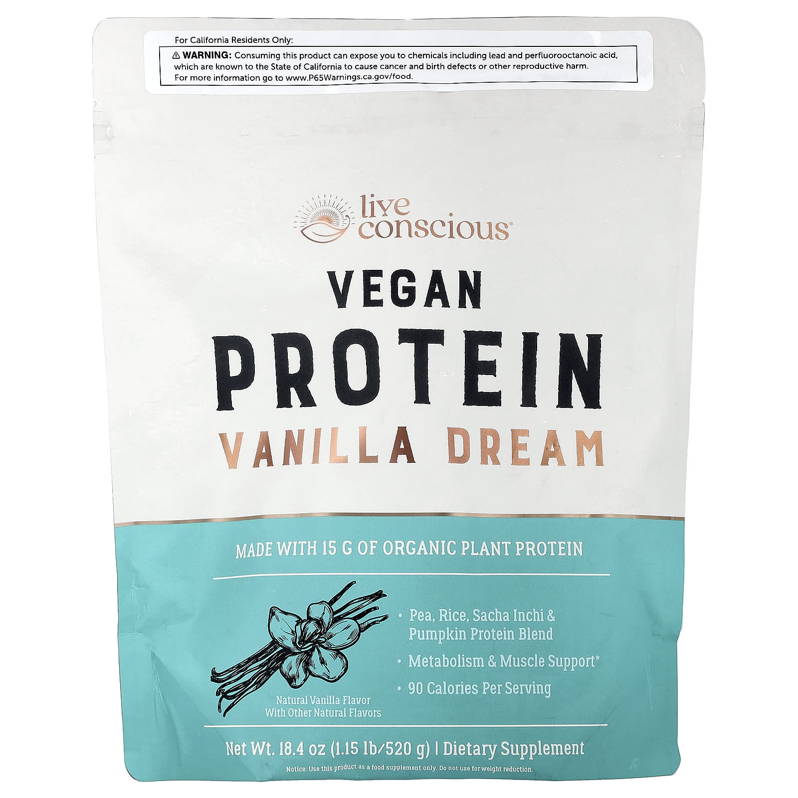

Vegan Protein, Vanilla Dream, 520G (1.15Lb)
