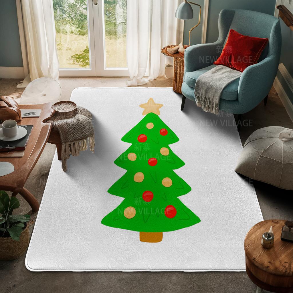 House Entrance Carpet Home Door Mat Living Room Bath Foot Bathroom Non-slip Water Absorption Rugs Bath Merry Christmas Winter