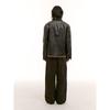 Saendeusaundeu (Unisex) Washed Cation Elastic Waist Balloon Pants Brown