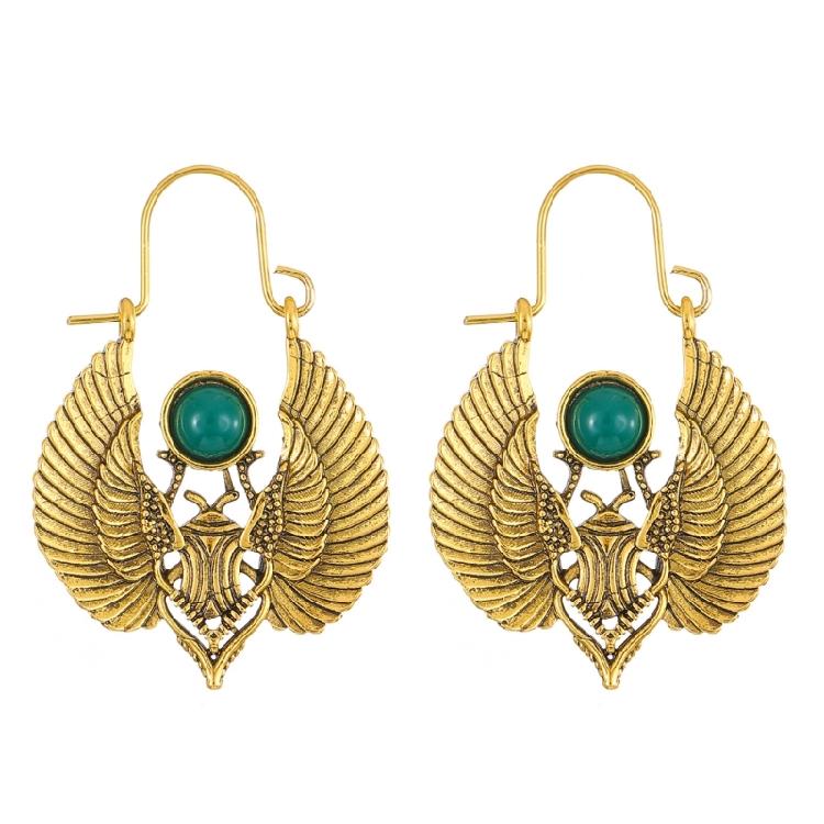 

Gold/Silver Egyptian Inspired Large Earrings Retro Ear Pendant Jewelry for Women