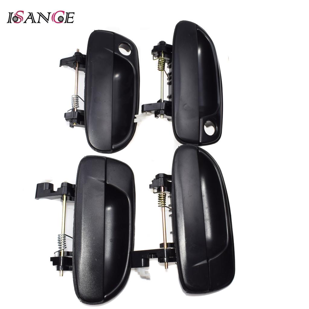 4pcs For 2000-2006 Hyundai Accent 1.5L 1.6L Black Outside Exterior Car Door Handle Front Rear Right Left Driver Passenger