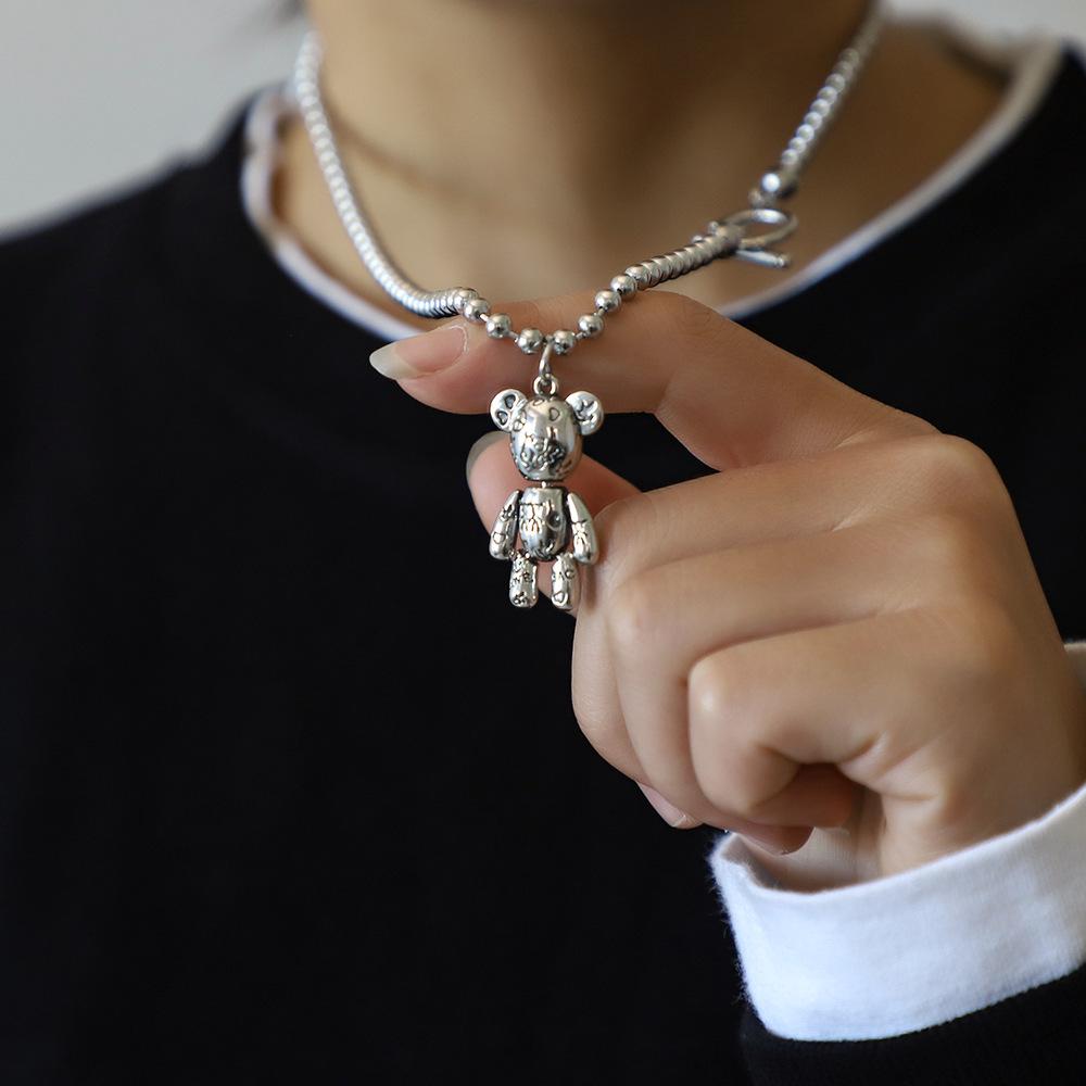 Adjustable Cute Bear Pendant Hoodie Chain