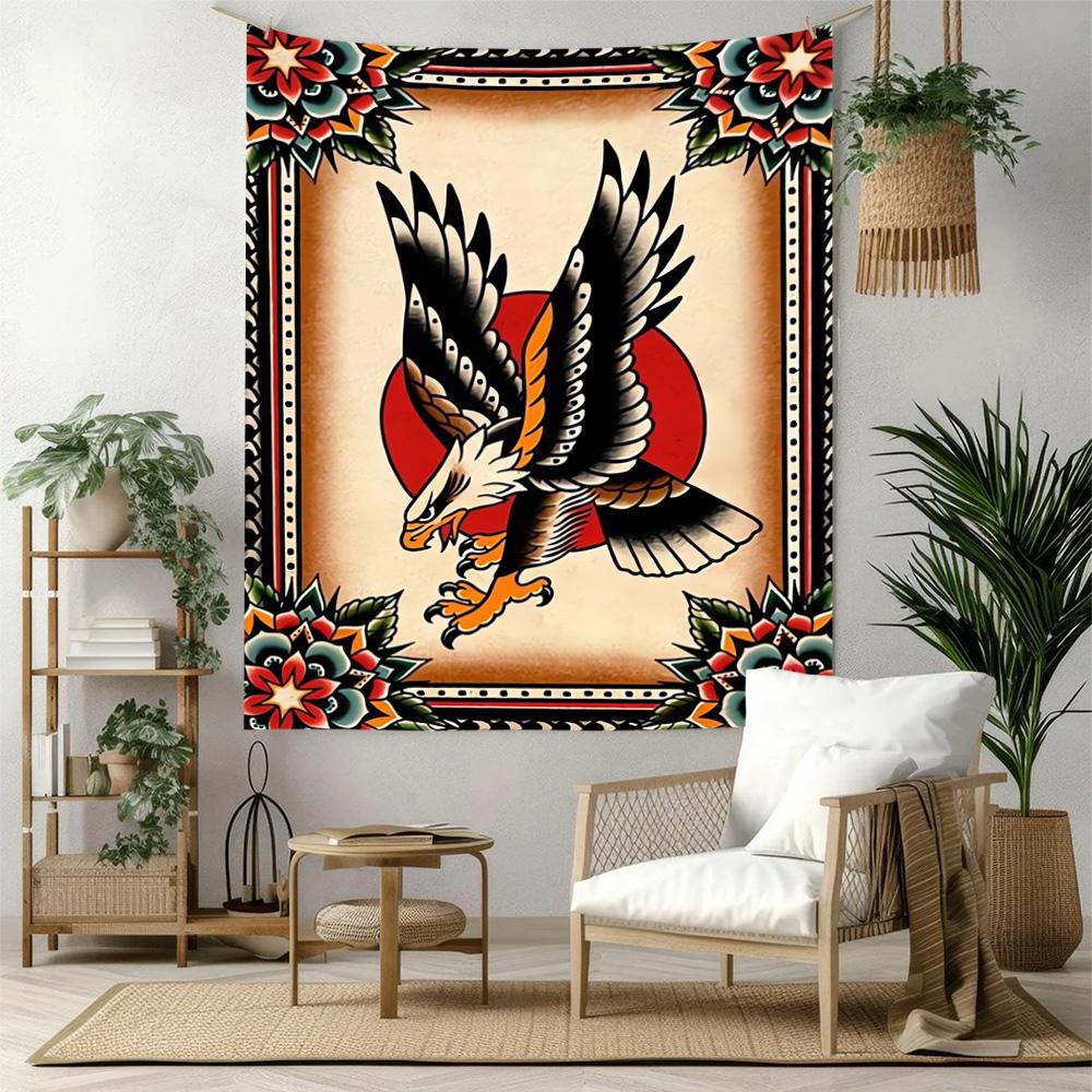 Tattoo Style Wall Decor Tapestry Art For Pet Memorial Birthdaywedding Party Backdrop Family Gift