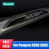 Car Window Glass Lift Switch Button Panel Cover For Peugeot 3008 5008 GT Hybrid 2017 2018 Accessories