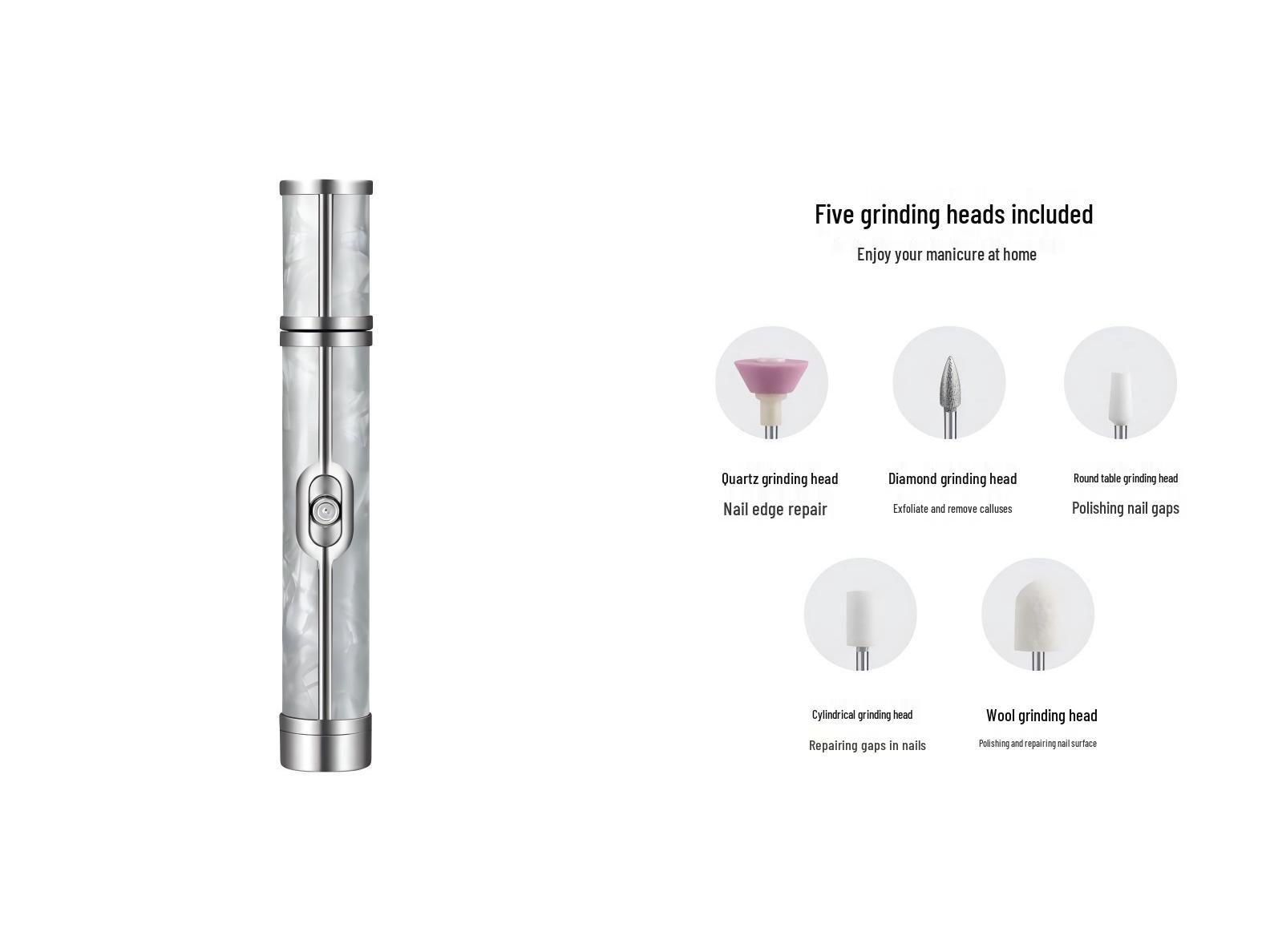 

Portable Electric Nail Grinding and Polishing Machine for Manicure and Dead Skin Removal