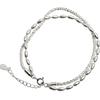 New 925 Sterling Silver Double Layer Bracelet Simple Style Charming Woman Bracelet Birthday Party Gift Exquisite Jewelry