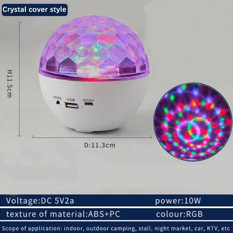 RGB LED Starry Sky Projector with Bluetooth Speaker Voice Activated Ambient Light Room Party Disco Stage Decorations Child Gift