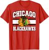 T-shirt Ufficiale a Strisce Rosse Chicago Blackhawks