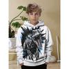 Boy Dinosaur Hoodie with Tyrannosaurus Rex and Velociraptor Patterns - Durable Digital Dinosaur Pattern