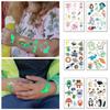 Tatuaje temporare copii autocolant tatuaj luminos pentru copii autocolante de desene animate strălucitoare impermeabile