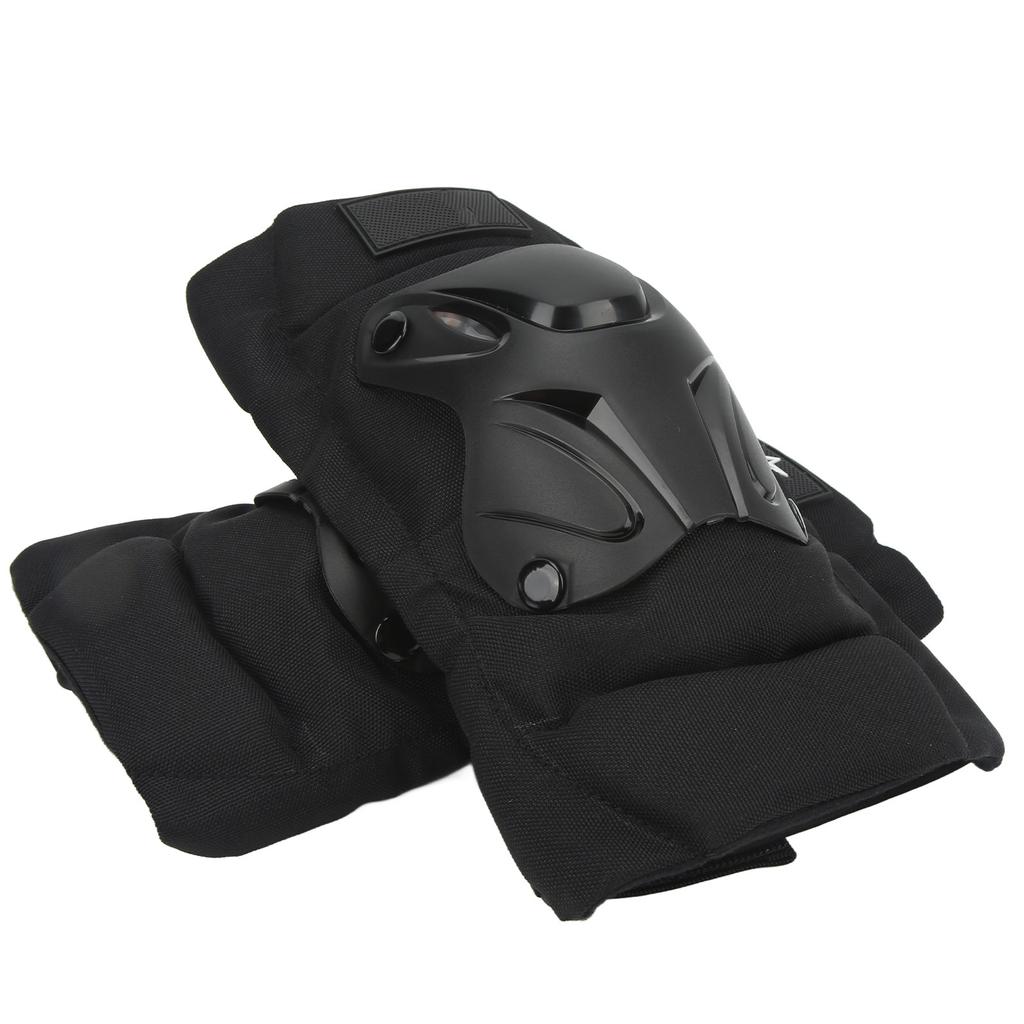 2Pcs Elbow Guards Good Cushioning Anti Slip Reflective Breathable Adjustment One Size Motocross Protector for Riding