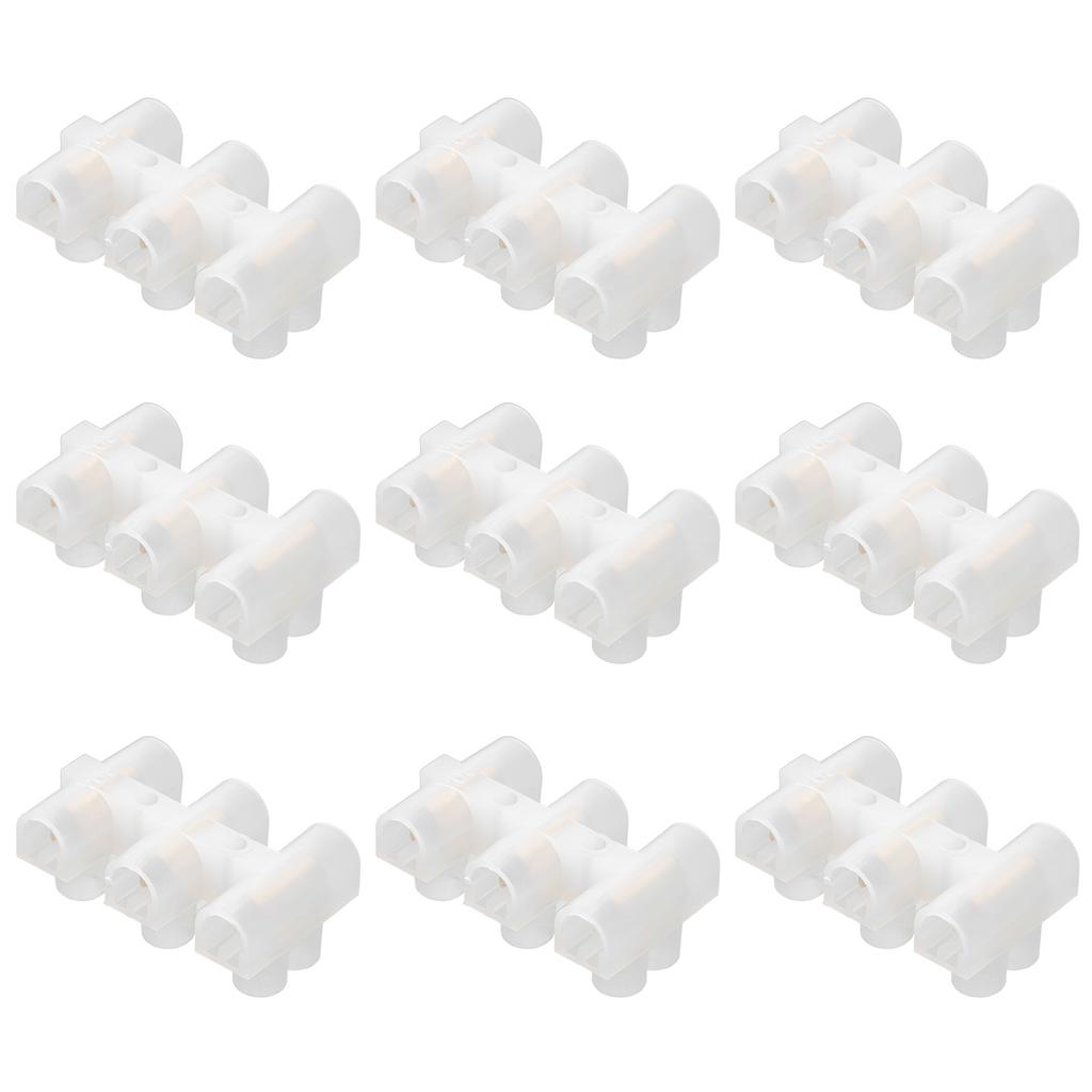 50Pcs Terminal Block Strip FlameRetardant ThroughType Wire Connector 30A Industrial Supplies(3in3out )