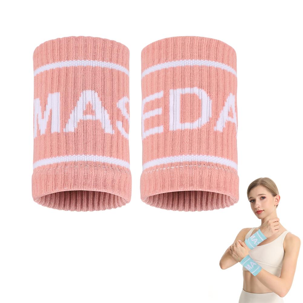 2PCS Elastic Sports Wristbands Tennis Sweat Bands Wrist Guard For Basketball Volleyball padel Fitness Sweatbands Wrist Wrap Cuff