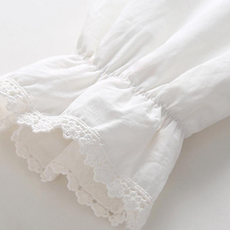 1129 Sukienka księżniczki z długim rękawem i koronką dla dziewczynek w wieku 4-13 lat, wiosenno-jesienny koreański styl szkolny