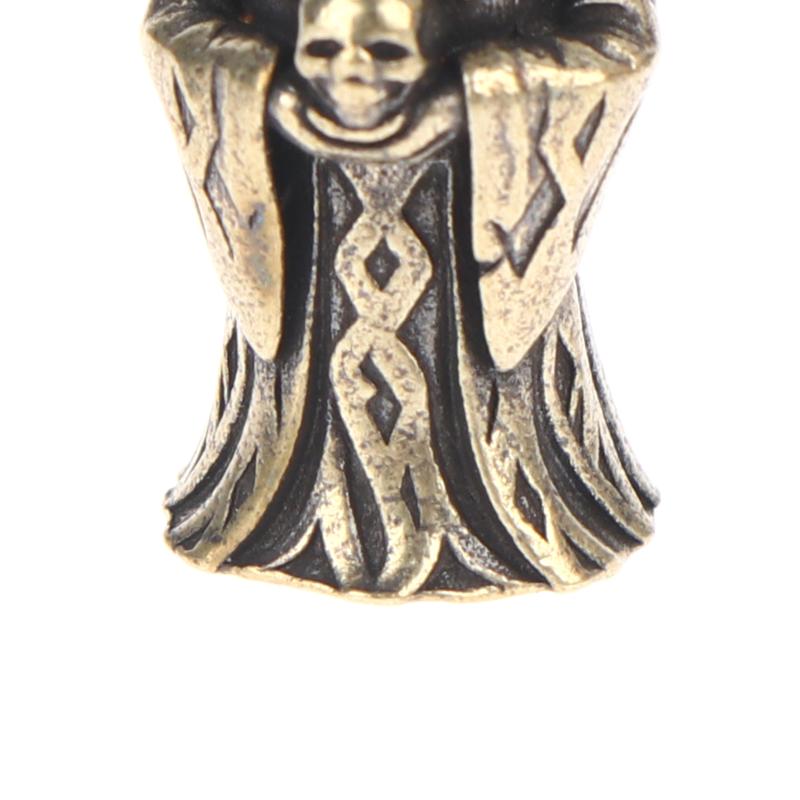 Undead Skull Brass Knife Beads Edc Outdoor Diy Paracord Handmade Woven Lanyard Pendants Umbrella Rope Bracelets Charms Accessory