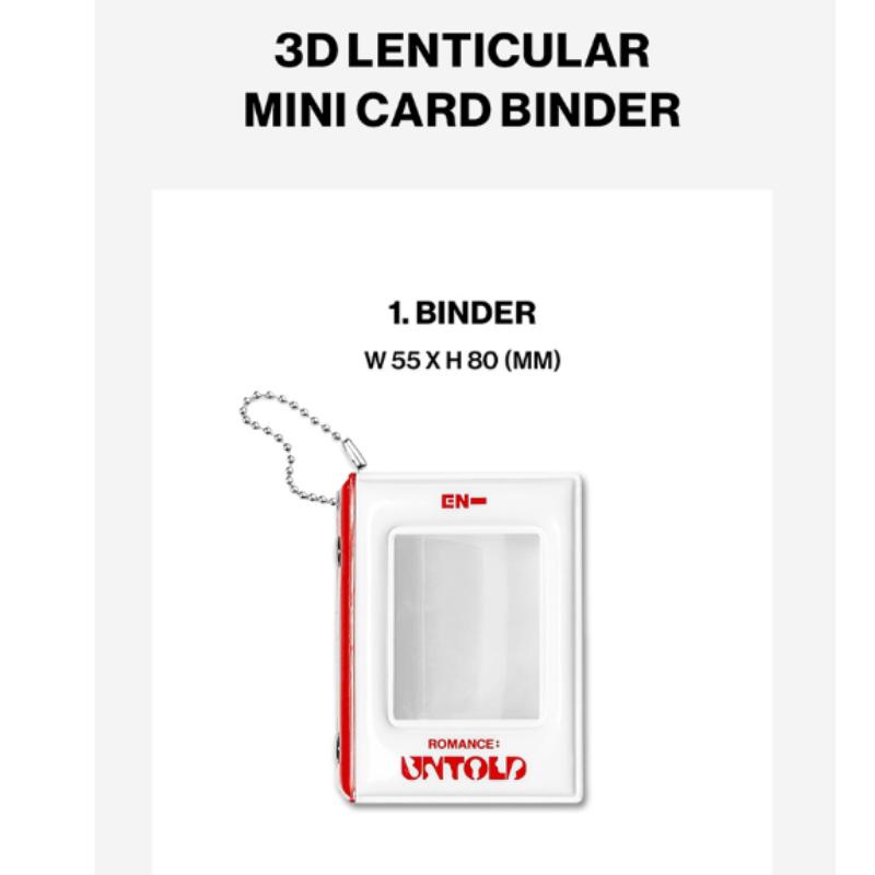ENHYPEN 3D Lenticular Mini Card Binder (ROMANCE : UNTOLD)