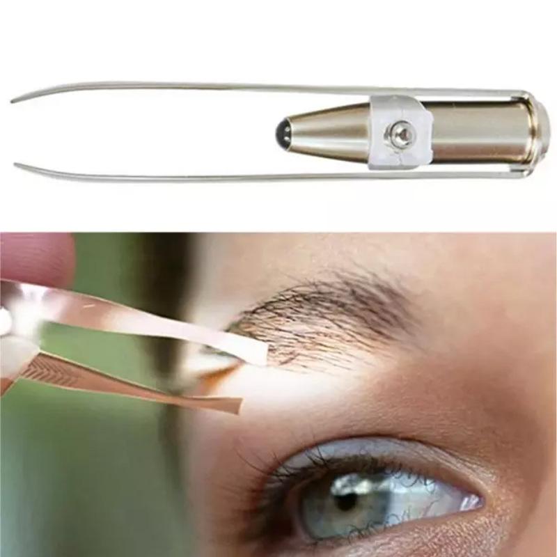 1PC with LED Light Eyebrow Clip, Eyebrow Clip, Eyelash Clip, Beauty Clip, Eyebrow Trimmer, Eyebrow Plucking Clip