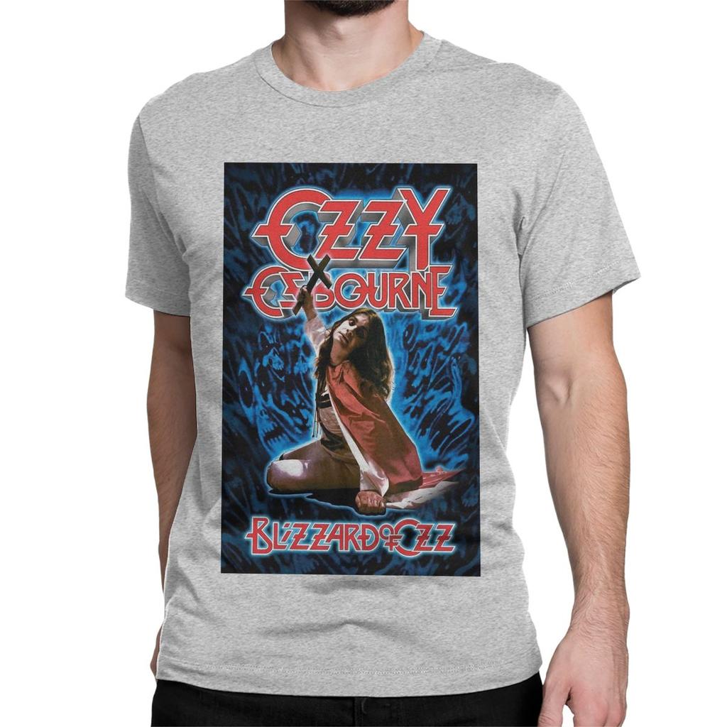 Punk Band Rock Music T-Shirts Men Women Ozzy Osbourne  Pure Cotton Tees Round Neck Short Sleeve T Shirts Graphic Printed Tops