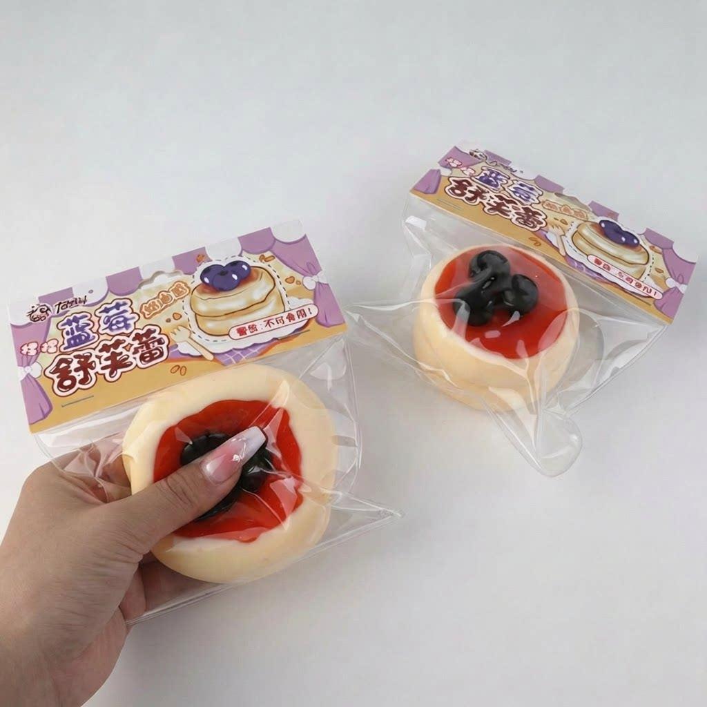 Simulation Squeeze Toy Decompression Pressure Relief Squishy Fingertip Toy Blueberry Strawberry Slow Rebound Toy