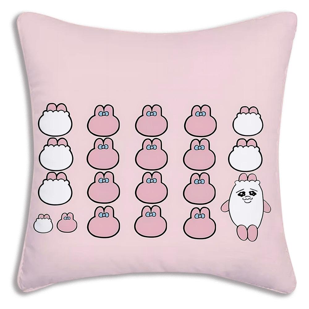 Süße Cartoon O-Opanchu Usagi Kissenbezüge Cartoon Sofa Dekoratives Zuhause Zweiseitiger Druck Kurzer Plüsch Süßer Kissenbezug