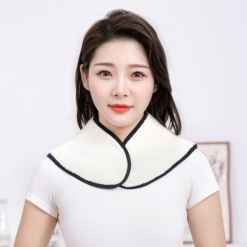 Keep Warm Shoulder Brace Winter Faux Lamb Wool Shoulder Protective Shawl Neck Back Warmer Wrap Cape For Old People Maternity