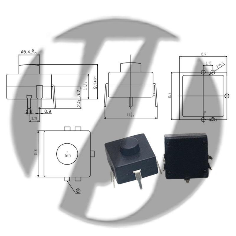 12x12 LED Flashlight Desk Lamp with Self-Locking Power Switch