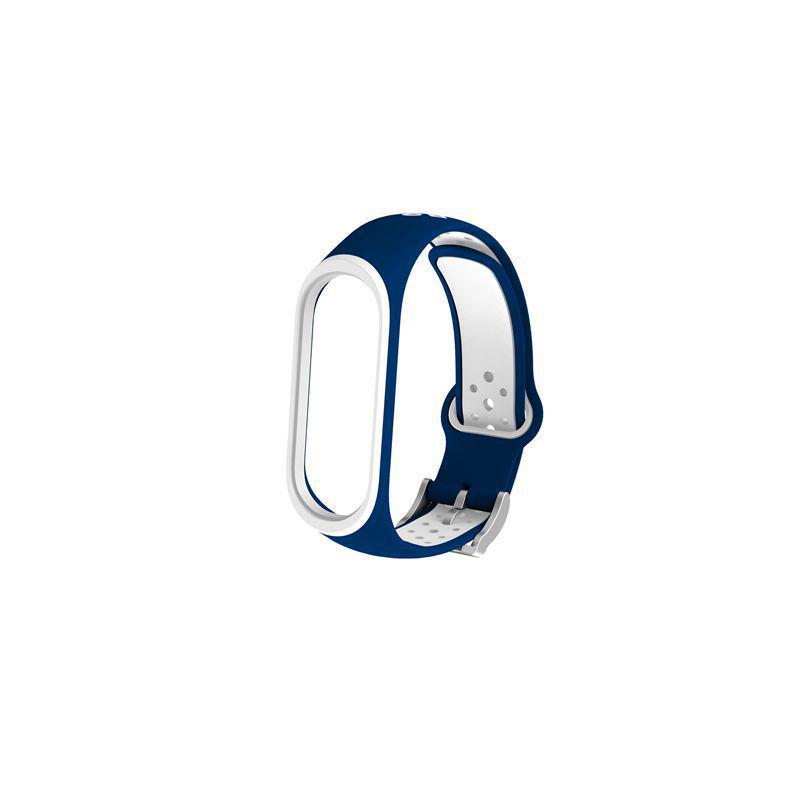 

Совместимый двухцветный ремешок с пряжкой-булавкой для Xiaomi Mi Band 3/4 - Сменный ремешок для смарт-браслета синий/полночь