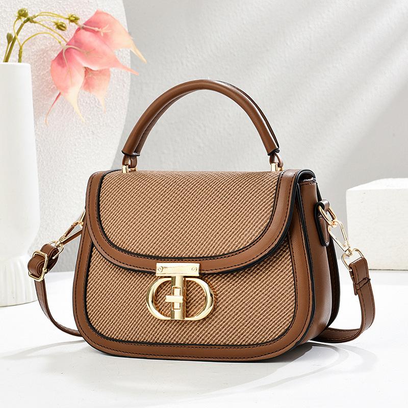 Fashion small square bag new fashion contrasting color handbag casual shoulder messenger bag texture versatile bag bags