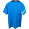 Li Ning High Street Gradient Stand Collar Pullover Fashion Comfortable Short Sleeve Badminton Shirt Unisex shirts Light-Blue AAYV051-4