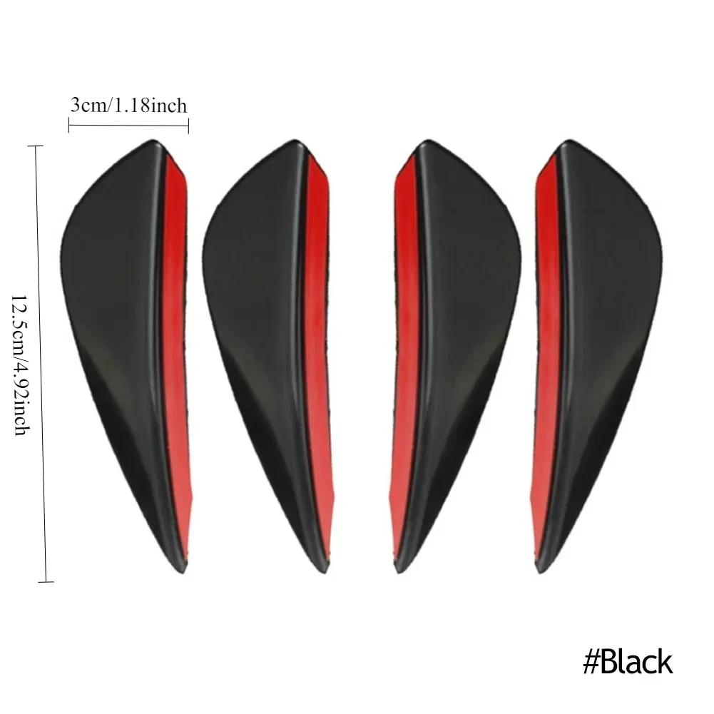 Universal Front Bumper Lip Decoration Diffuser Splitter Fins Body Spoiler Canards Valence Chin Car Tuning Canard Decor