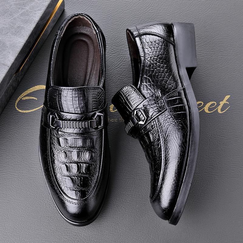 Fashion Casual Leather Men Loafers Non Slip Slip on Walking Flats Breathable Outdoor Casual Shoes Male Office Driving Moccasins Sneakers