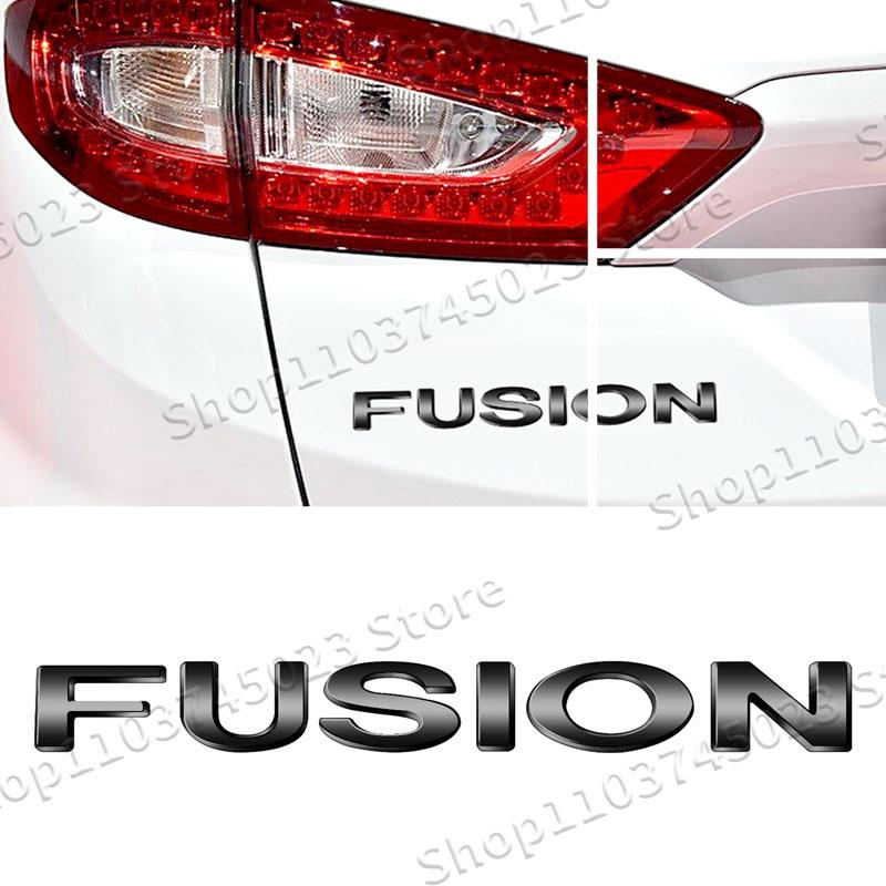 Auto Accessories Letter Emblem 3D Rear Trunk Fender ABS Plastic Silver/Black Badge Decals For Ford Fusion Logo Car Styling