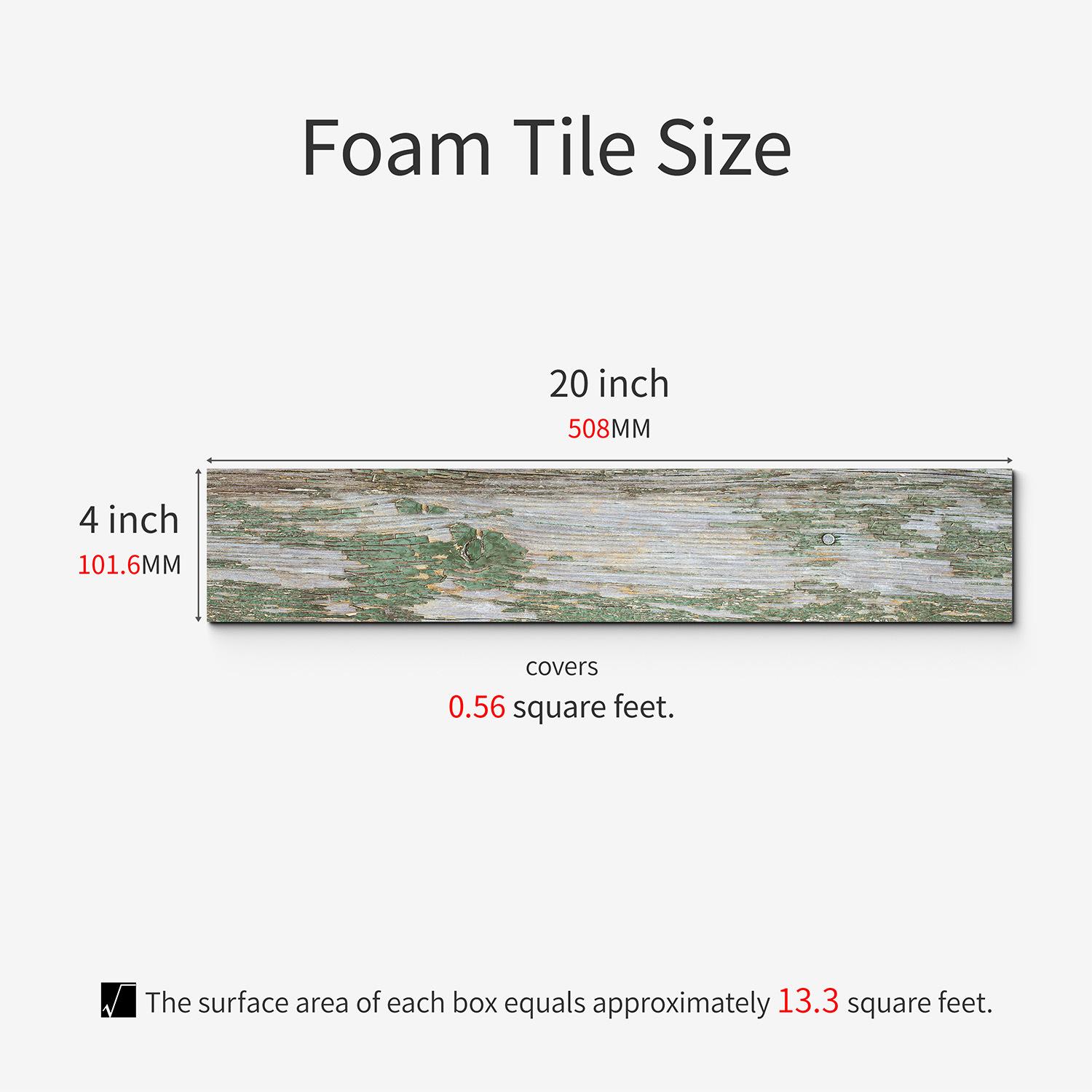 

American Wood Grain Self-Adhesive Wallpaper Pet Thickened Kitchen Living Room Wall Ceiling Decoration 50.8CM * 10.16CM/12pcs