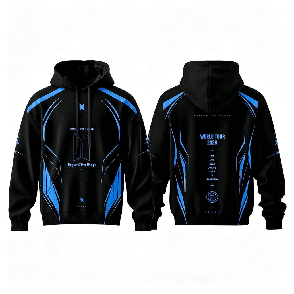 Unisex Hooded Pullover Sweatshirt Long Sleeve Loose Fit Casual Letter Print