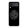 Dragon Design Clear Phone Case For Samsung Z Flip 4 5 Case Thin Transparent High Hard PC Shell On For Galaxy Z Flip 3 5 Cover
