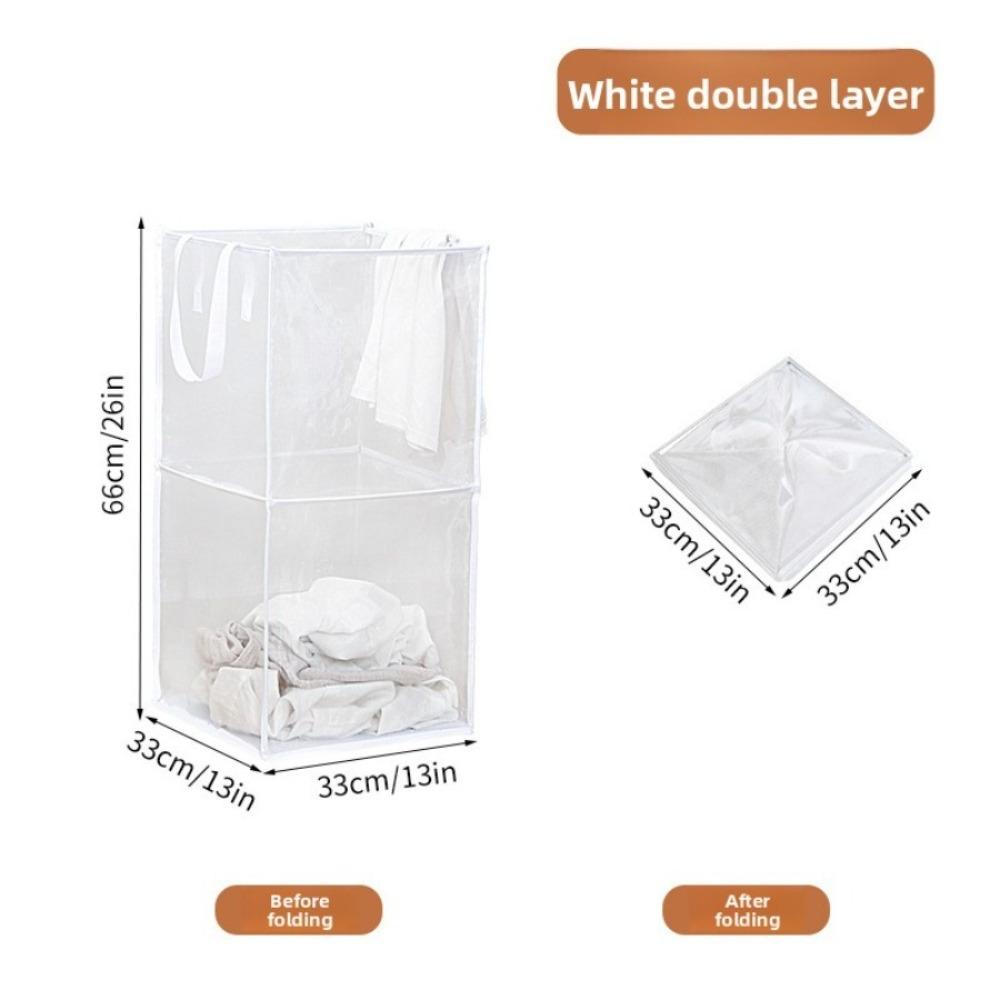 Large Capacity Laundry Hamper Breathable Mesh Storage Basket Square Dirty Clothes Basket Home