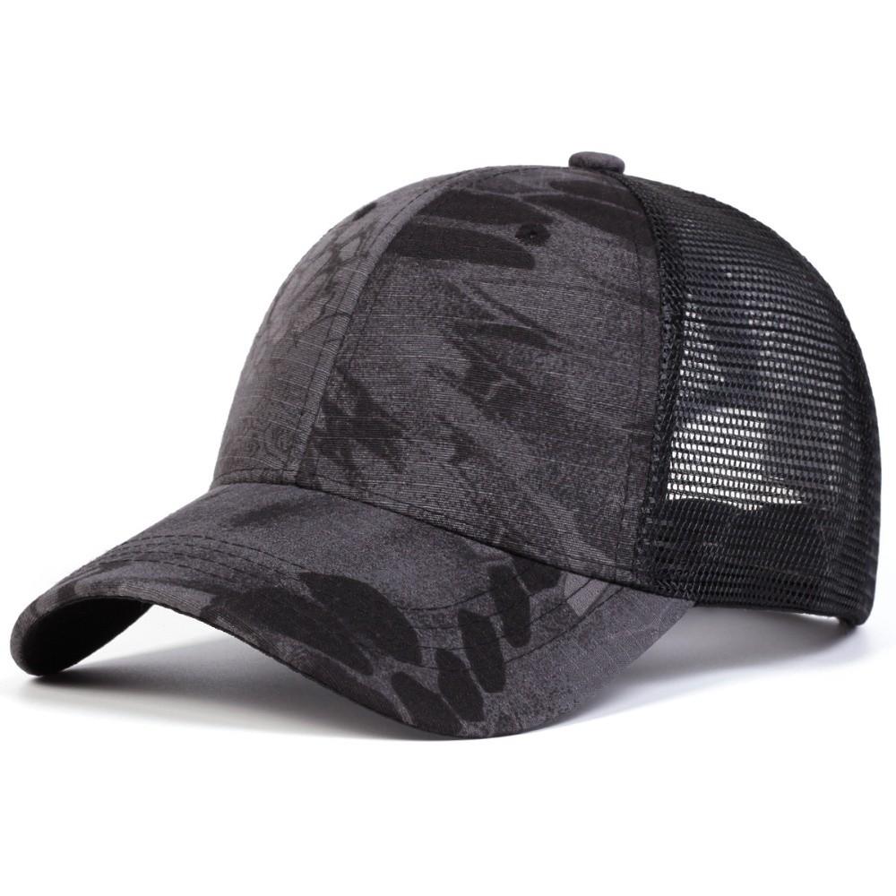 Fashion Baseball Net Caps Adjustable Simple Mesh Peaked Cap Casquette For Man Women Unisex