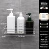 No-Drill Corner Bathroom Storage Shelf - Wall-Mounted Vanity Organizer Rack