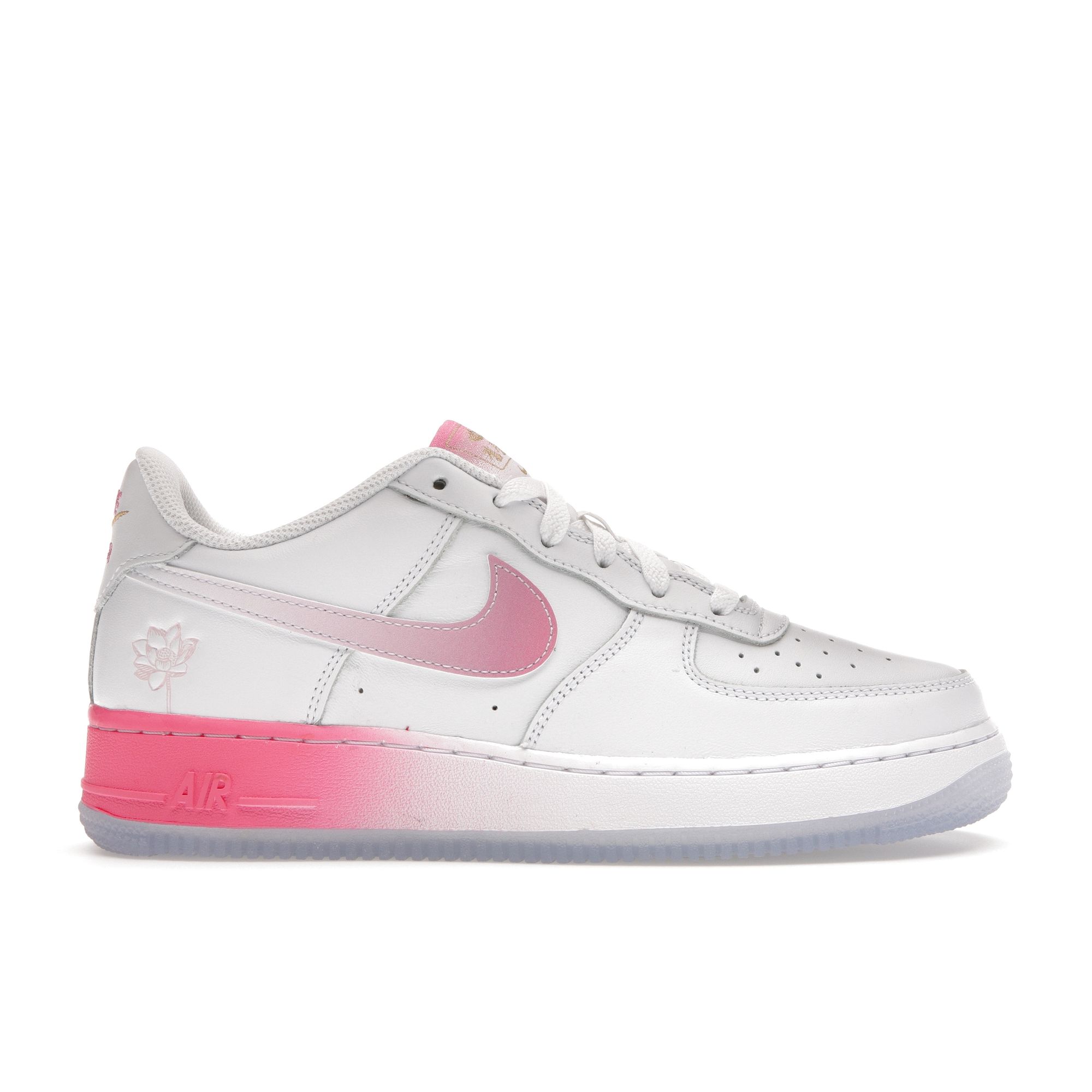 

Nike Air Force 1 07 GS San Francisco Pack Lotus Flower White Yellow Gold Blue Jay Lotus Pink FD1023-100 EU 40